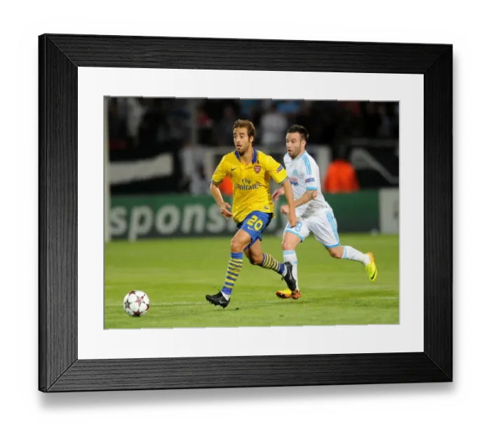 Framed Print : Mathieu Flamini (Arsenal) Mathieu Valbuena (Marseille). Olympic Marseille 1: 2 Arsenal