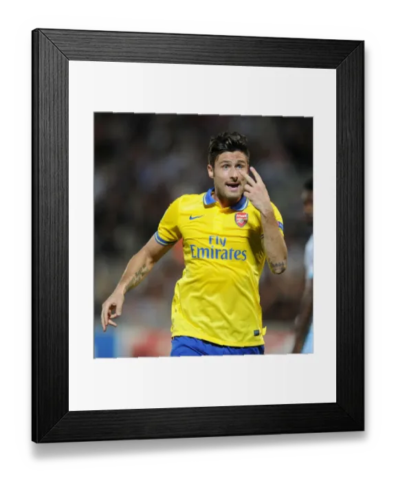 Framed Print : Olivier Giroud: Arsenal's Radiant Striker Dazzles in Champions League Showdown vs. Olympique Marseille Framed Print : Olivier Giroud: Arsenal's Radiant Striker Dazzles in Champions League Showdown vs. Olympique Marseille