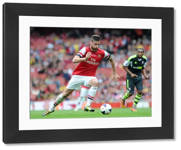 Olivier Giroud (Arsenal). Arsenal 3: 1 Stoke City. Barclays Premier League. Emirates Stadium