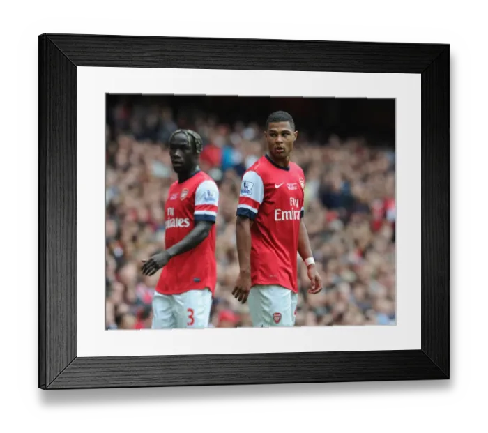 Framed Print : Serge Gnabry Scores for Arsenal in 3-1 Victory over Stoke City, Barclays Premier League, Emirates Stadium, September 22, 2013