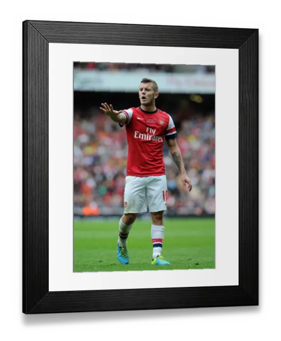 Framed Print : Jack Wilshere: Arsenal vs Stoke City, Premier League 2013-14