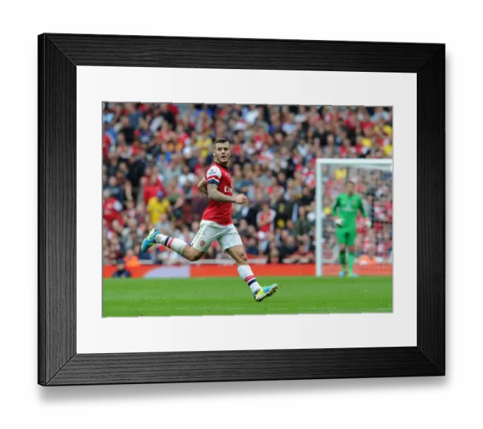 Framed Print : Jack Wilshere: Arsenal's Midfield Mastermind in Action against Stoke City, Premier League 2013-14 Framed Print : Jack Wilshere: Arsenal's Midfield Mastermind in Action against Stoke City, Premier League 2013-14