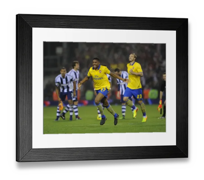Framed Print : Chuba Akpom Scores the Winning Penalty: West Bromwich Albion vs. Arsenal - Capital One Cup 2013-14 Framed Print : Chuba Akpom Scores the Winning Penalty: West Bromwich Albion vs. Arsenal - Capital One Cup 2013-14