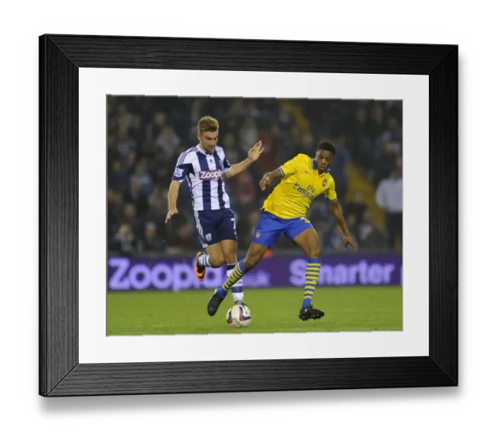 Framed Print : Chuba Akpom vs. James Morrison: Battle at The Hawthorns - Arsenal vs. West Bromwich Albion, Capital One Cup 2013-14 Framed Print : Chuba Akpom vs. James Morrison: Battle at The Hawthorns - Arsenal vs. West Bromwich Albion, Capital One Cup 2013-14