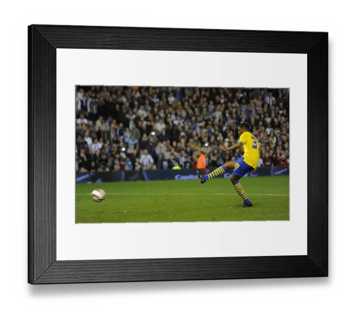 Framed Print : Chuba Akpom scores from the penalty spot. West Bromwich Albion 1: 1 Arsenal. 3: 4 to Framed Print : Chuba Akpom scores from the penalty spot. West Bromwich Albion 1: 1 Arsenal. 3: 4 to