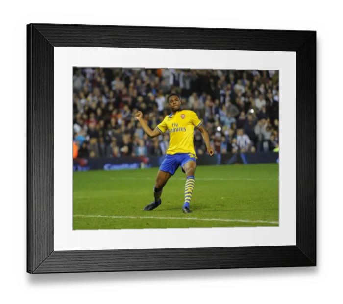 Framed Print : Chuba Akpom celebrates scoring from the penalty spot. West Bromwich Albion 1: 1 Arsenal Framed Print : Chuba Akpom celebrates scoring from the penalty spot. West Bromwich Albion 1: 1 Arsenal