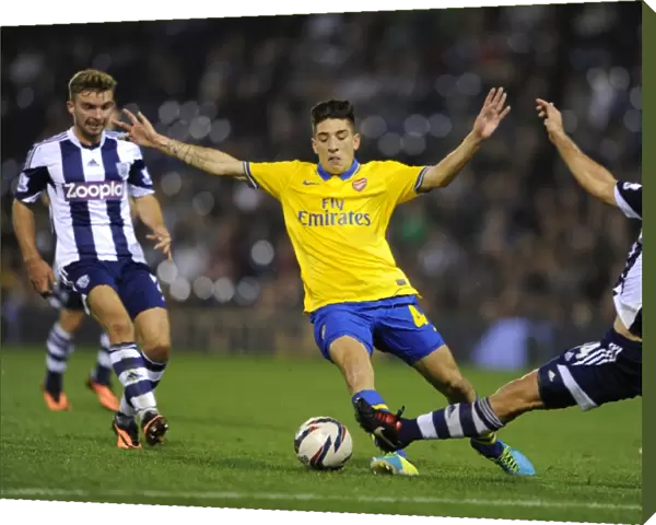 Hector Bellerin (Arsenal) James Morrison and Diego Lugano (WBA). West Bromwich Albion 1: 1 Arsenal
