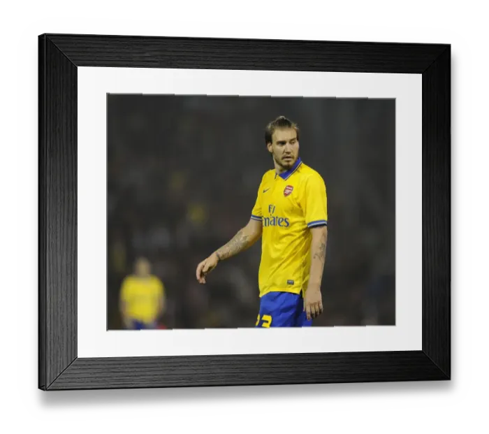 Framed Print : Nicklas Bendtner: Arsenal's Star Striker Shines Against West Bromwich Albion in Capital One Cup