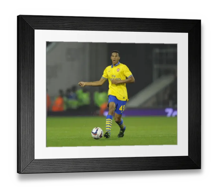Framed Print : Isaac Hayden (Arsenal). West Bromwich Albion 1: 1 Arsenal. 3: 4 to Arsenal after penalties