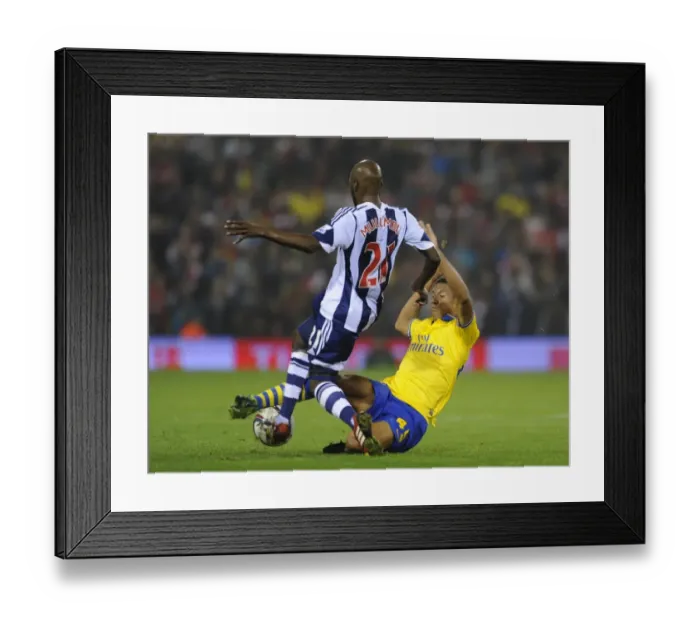 Framed Print : Isaac Hayden (Arsenal) Youssouf Mulumbu (WBA). West Bromwich Albion 1: 1 Arsenal. 3 Framed Print : Isaac Hayden (Arsenal) Youssouf Mulumbu (WBA). West Bromwich Albion 1: 1 Arsenal. 3