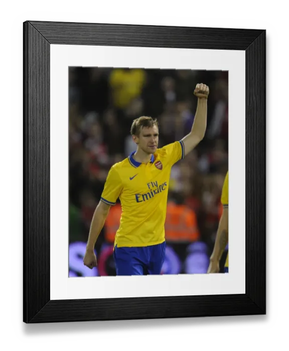 Framed Print : Per Mertesacker's Celebration: Arsenal's Capital One Cup Victory over West Bromwich Albion Framed Print : Per Mertesacker's Celebration: Arsenal's Capital One Cup Victory over West Bromwich Albion