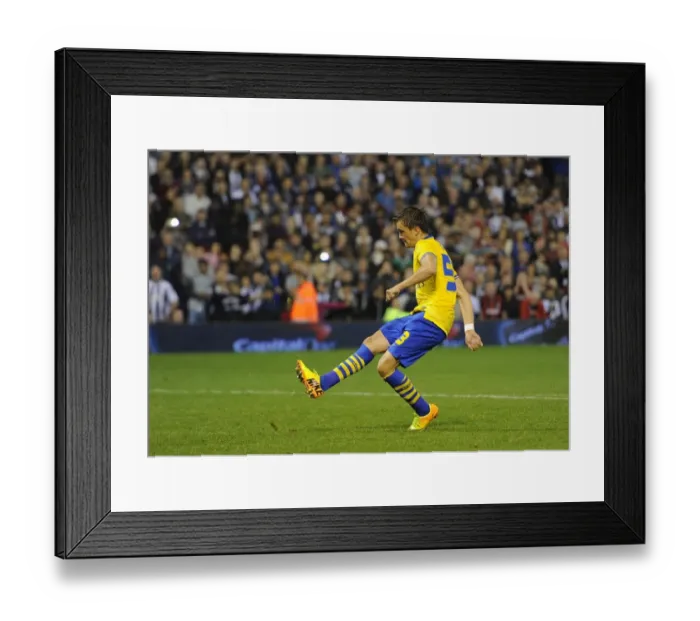 Framed Print : Kris Olsson scores from the penalty spot. West Bromwich Albion 1: 1 Arsenal. 3: 4 to Framed Print : Kris Olsson scores from the penalty spot. West Bromwich Albion 1: 1 Arsenal. 3: 4 to