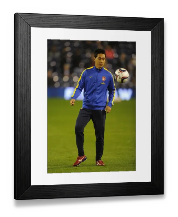 Framed Print : Ju-Young Park in Action: Arsenal vs. West Bromwich Albion, Capital One Cup 2013-14