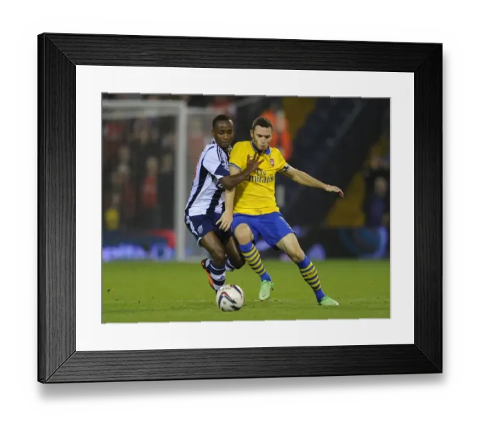 Framed Print : Thomas Vermaelen vs. Saido Berahino: A Battle in the Capital One Cup