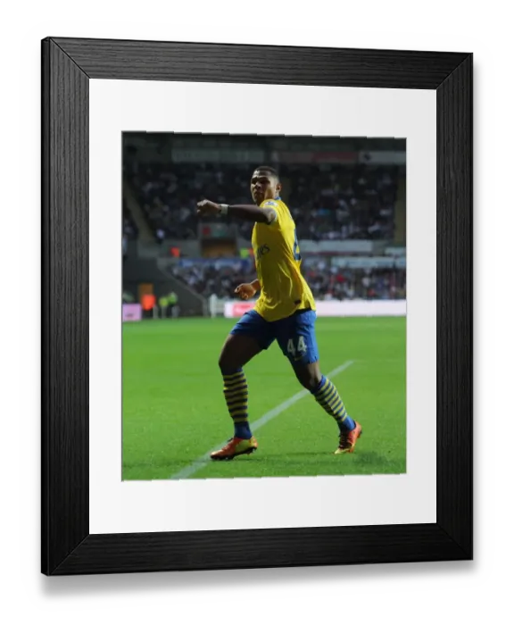 Framed Print : Serge Gnabry Scores First Goal: Swansea City vs. Arsenal, Premier League 2013-14