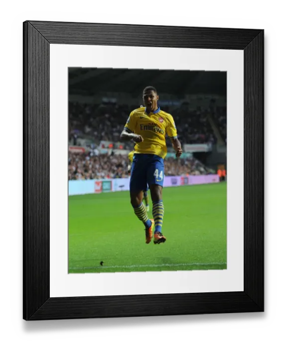 Framed Print : Serge Gnabry Scores First Arsenal Goal: Swansea City vs. Arsenal (2013-14)
