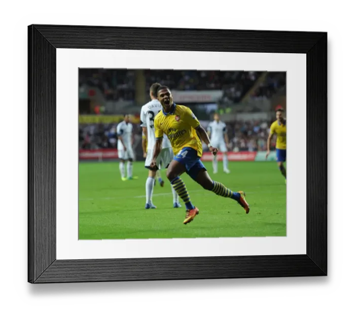 Framed Print : Serge Gnabry Scores First Arsenal Goal: Swansea City vs. Arsenal, 2013-14 Season - A Milestone Moment