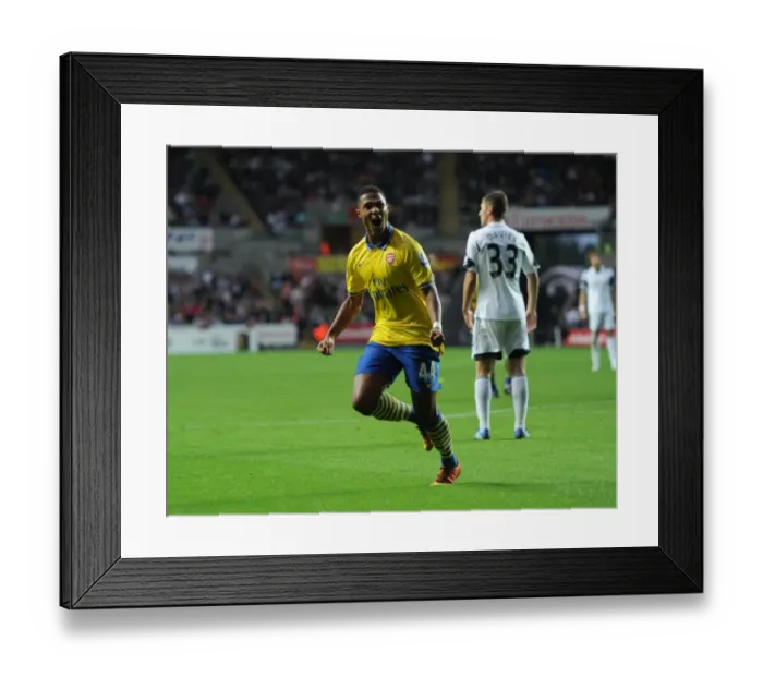 Framed Print : Serge Gnabry Scores First Arsenal Goal: Swansea City vs. Arsenal (2013-14)