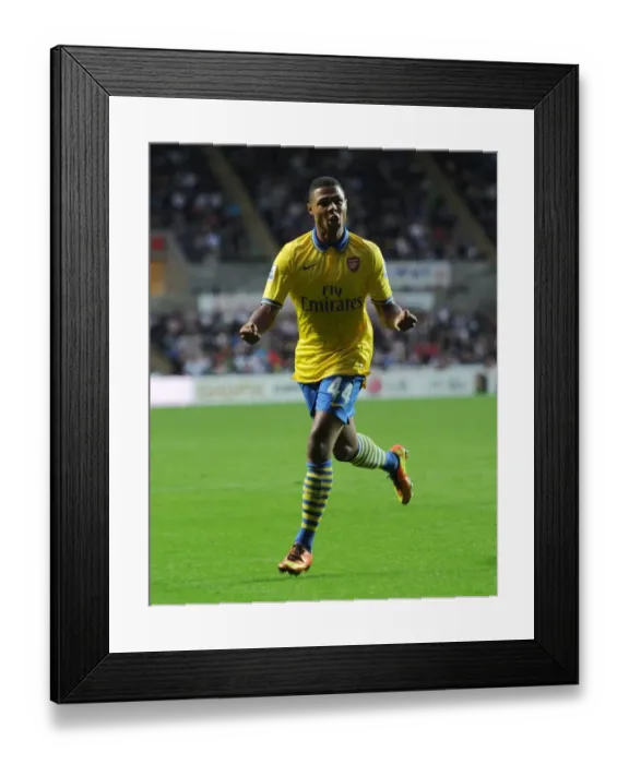 Framed Print : Serge Gnabry Scores First Arsenal Goal: Swansea City vs. Arsenal (2013-14)