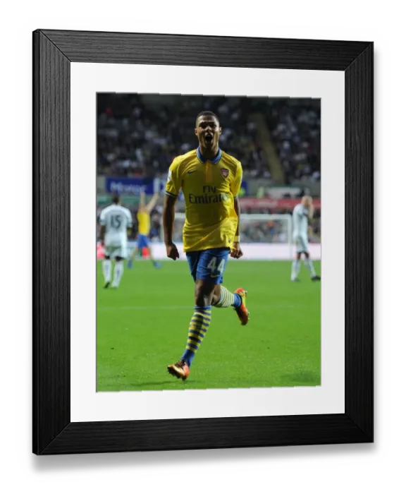Framed Print : Serge Gnabry Scores First Arsenal Goal: Swansea City vs. Arsenal (2013-14)