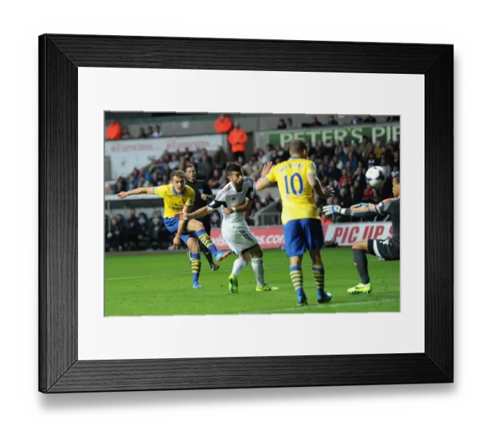 Framed Print : Aaron Ramsey Scores Arsenal's Second Goal Against Swansea City, 2013-14 Premier League Framed Print : Aaron Ramsey Scores Arsenal's Second Goal Against Swansea City, 2013-14 Premier League