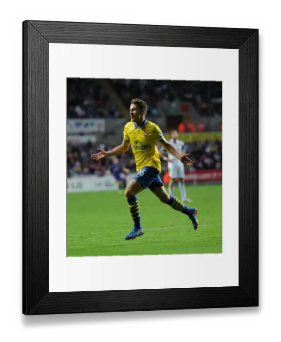 Framed Print : Aaron Ramsey's Brace: Swansea City vs. Arsenal, Premier League 2013-14 Framed Print : Aaron Ramsey's Brace: Swansea City vs. Arsenal, Premier League 2013-14