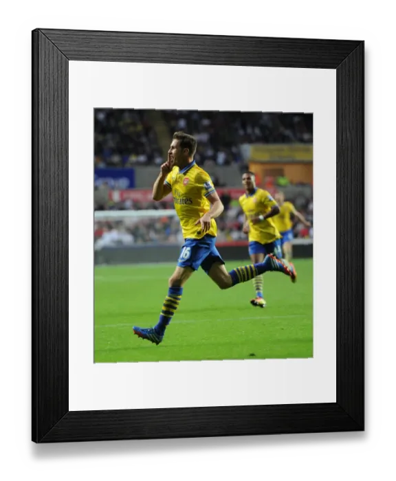 Framed Print : Aaron Ramsey's Double Strike: Swansea City vs. Arsenal, Premier League 2013-14 Framed Print : Aaron Ramsey's Double Strike: Swansea City vs. Arsenal, Premier League 2013-14
