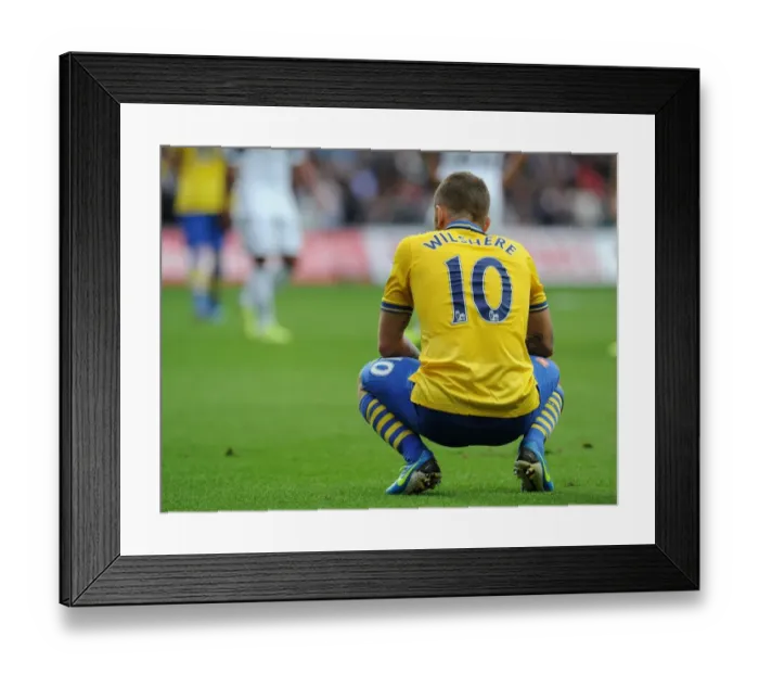Framed Print : Jack Wilshere: In Action Against Swansea City, Premier League 2013-14