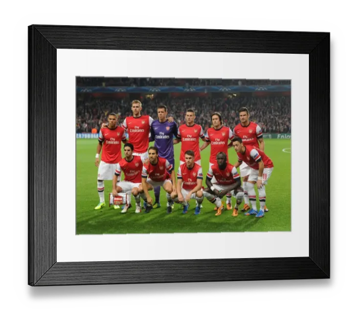 Framed Print : Arsenal Squad: United at Emirates for Champions League Clash vs. SSC Napoli (2013-14) Framed Print : Arsenal Squad: United at Emirates for Champions League Clash vs. SSC Napoli (2013-14)