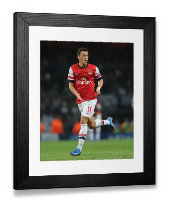 Framed Print : Mesut Ozil in Action: Arsenal vs. SSC Napoli, UEFA Champions League, 2013 Framed Print : Mesut Ozil in Action: Arsenal vs. SSC Napoli, UEFA Champions League, 2013