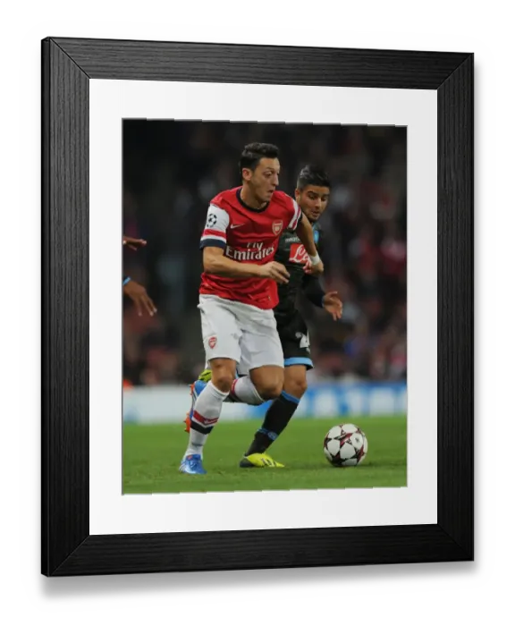 Framed Print : Mesut Ozil in Action: Arsenal vs. SSC Napoli, UEFA Champions League, 2013 Framed Print : Mesut Ozil in Action: Arsenal vs. SSC Napoli, UEFA Champions League, 2013