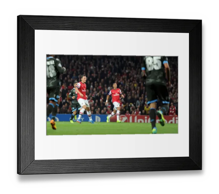Framed Print : Mesut Ozil Scores First Goal: Arsenal vs. SSC Napoli, UEFA Champions League 2013-14 Framed Print : Mesut Ozil Scores First Goal: Arsenal vs. SSC Napoli, UEFA Champions League 2013-14
