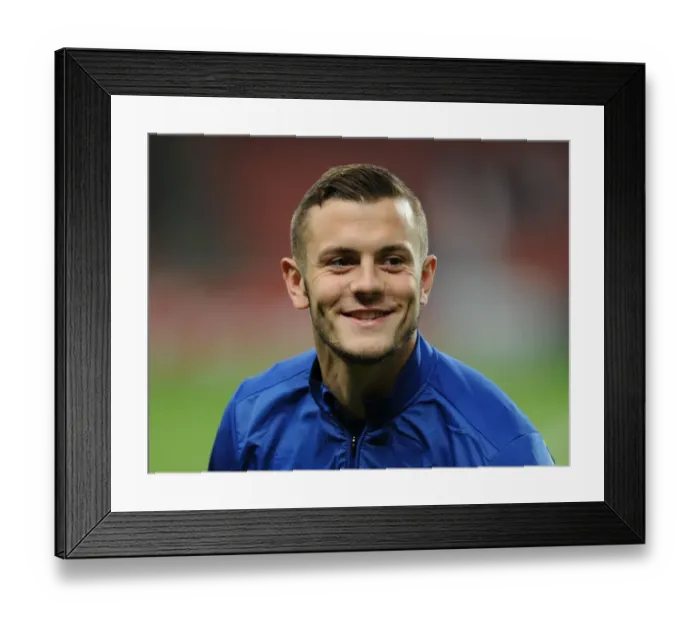 Framed Print : Jack Wilshere in Action: Arsenal vs SSC Napoli, UEFA Champions League, 2013