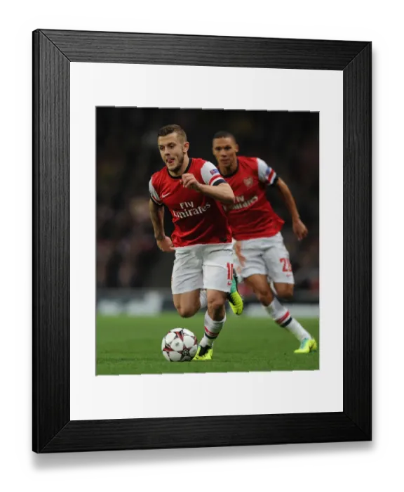 Framed Print : Jack Wilshere: Arsenal's Midfield Maestro Dazzles in Champions League Clash Against Napoli, 2013 Framed Print : Jack Wilshere: Arsenal's Midfield Maestro Dazzles in Champions League Clash Against Napoli, 2013