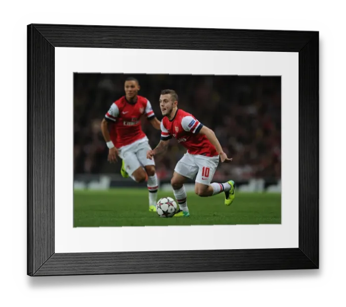 Framed Print : Jack Wilshere's Midfield Masterclass: Arsenal vs. Napoli in the Champions League, 2013-14