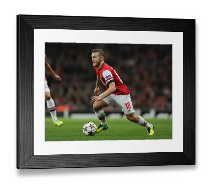 Framed Print : Jack Wilshere: Arsenal's Midfield Mastermind Dazzles Against Napoli in the Champions League, 2013 Framed Print : Jack Wilshere: Arsenal's Midfield Mastermind Dazzles Against Napoli in the Champions League, 2013