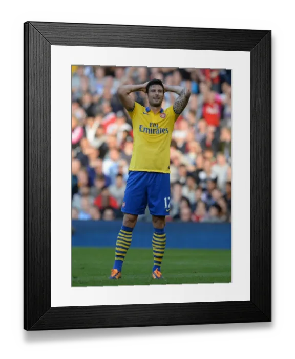 Framed Print : Heartbreaking Miss: Olivier Giroud's Wide Shot at The Hawthorns, 2013-14 Premier League Framed Print : Heartbreaking Miss: Olivier Giroud's Wide Shot at The Hawthorns, 2013-14 Premier League