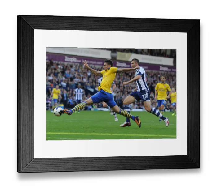 Framed Print : Arsenal vs. West Bromwich Albion: Premier League Clash at The Hawthorns (2013-14) Framed Print : Arsenal vs. West Bromwich Albion: Premier League Clash at The Hawthorns (2013-14)
