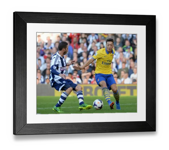 Framed Print : Mesut Ozil vs. Morgan Amalfitano: A Battle in the Premier League - West Bromwich Albion vs. Arsenal (2013-14) Framed Print : Mesut Ozil vs. Morgan Amalfitano: A Battle in the Premier League - West Bromwich Albion vs. Arsenal (2013-14)