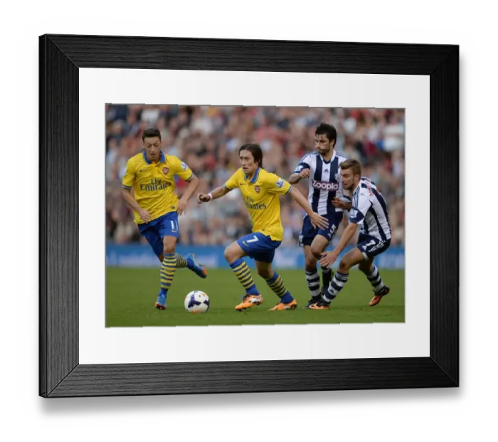 Framed Print : Mesut Ozil and Tomas Rosicky vs Claudio Yacob and James Morrison: A Battle in the Midfield - West Bromwich Albion vs Arsenal (2013-14) Framed Print : Mesut Ozil and Tomas Rosicky vs Claudio Yacob and James Morrison: A Battle in the Midfield - West Bromwich Albion vs Arsenal (2013-14)