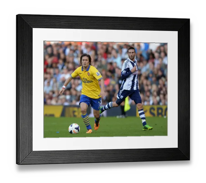 Framed Print : Rosicky vs Amalfitano: Battle in the Midfield - West Bromwich Albion vs Arsenal (2013-14)