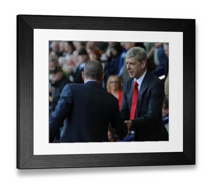 Framed Print : Arsene Wenger and Steve Clarke: A Meeting of Minds at The Hawthorns (West Bromwich Albion vs Arsenal, 2013-14)