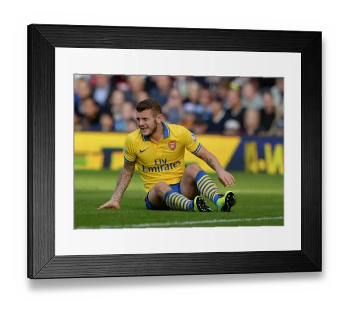Framed Print : Jack Wilshere in Action: West Bromwich Albion vs. Arsenal, 2013-14 Premier League