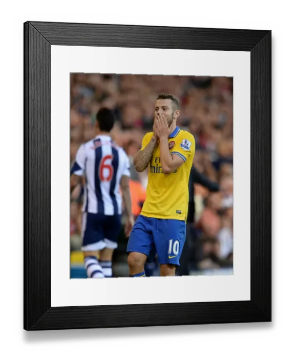 Framed Print : Jack Wilshere's Midfield Mastery at West Bromwich Albion (2013-14)