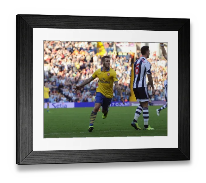 Framed Print : Jack Wilshere's Goal: Arsenal's Victory at West Bromwich Albion (2013-14) Framed Print : Jack Wilshere's Goal: Arsenal's Victory at West Bromwich Albion (2013-14)
