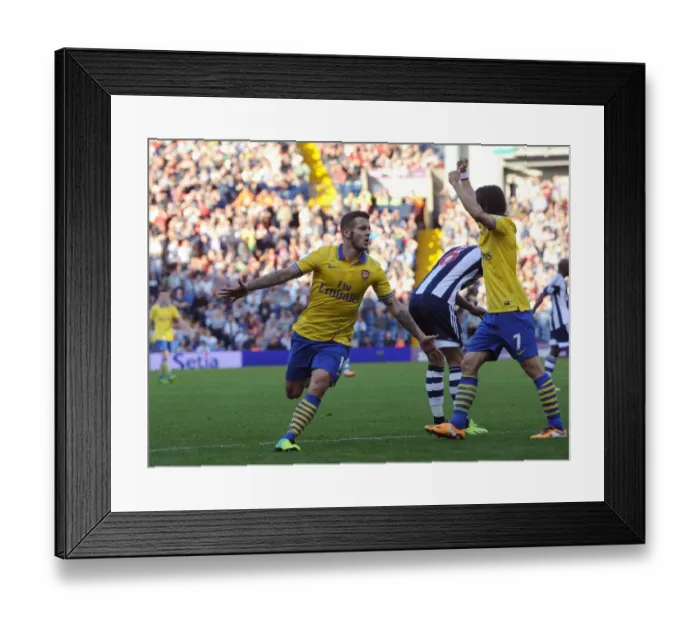 Framed Print : Jack Wilshere's Game-Winning Goal: Arsenal's Triumph at West Bromwich Albion (2013-14)