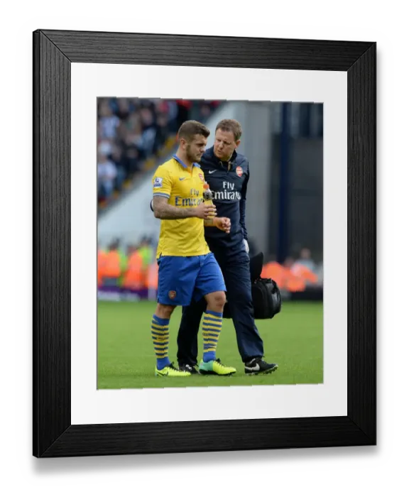 Framed Print : Jack Wilshere's Injury Treatment: Arsenal's Colin Lewin at West Bromwich Albion, 2013-14
