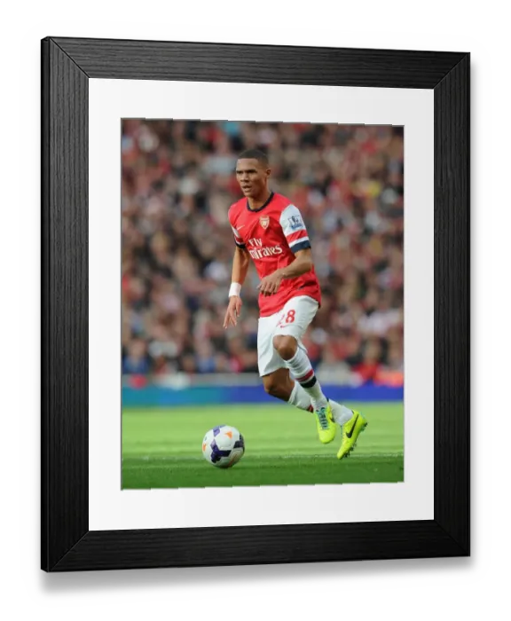 Framed Print : Arsenal's Kieran Gibbs in Action Against Norwich City (2013-14) Framed Print : Arsenal's Kieran Gibbs in Action Against Norwich City (2013-14)