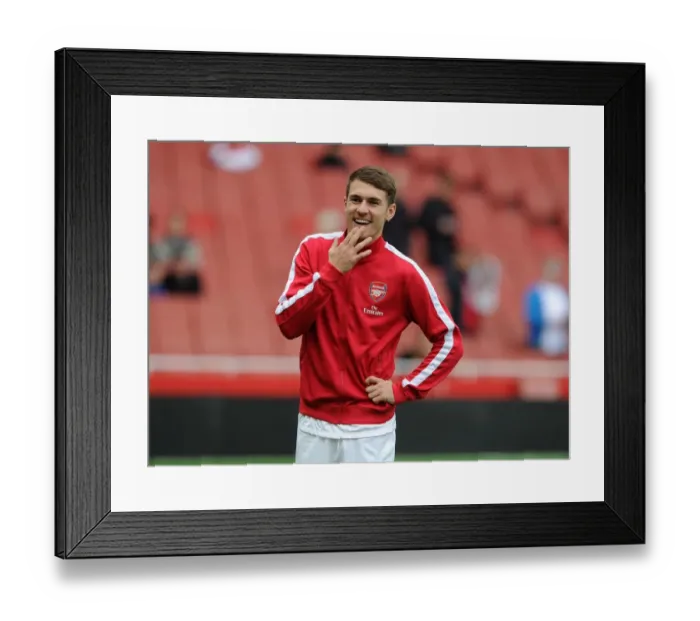 Framed Print : Aaron Ramsey - Arsenal Football Club, Arsenal v Norwich City, Premier League, 2013