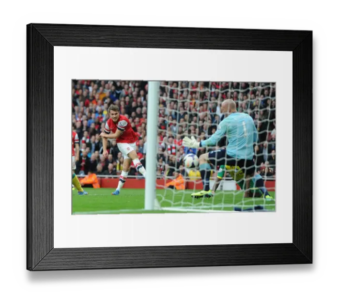 Framed Print : Ramsey's Thriller: Aaron Scores the Game-winning Goal vs. Norwich City (October 2013) Framed Print : Ramsey's Thriller: Aaron Scores the Game-winning Goal vs. Norwich City (October 2013)